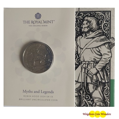 2024 BU £5 Coin Pack - Myths and Legends - Robin Hood